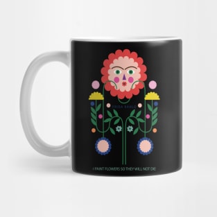 Cute summer colorful Frida kahlo flowers feminism mexican painter Mug